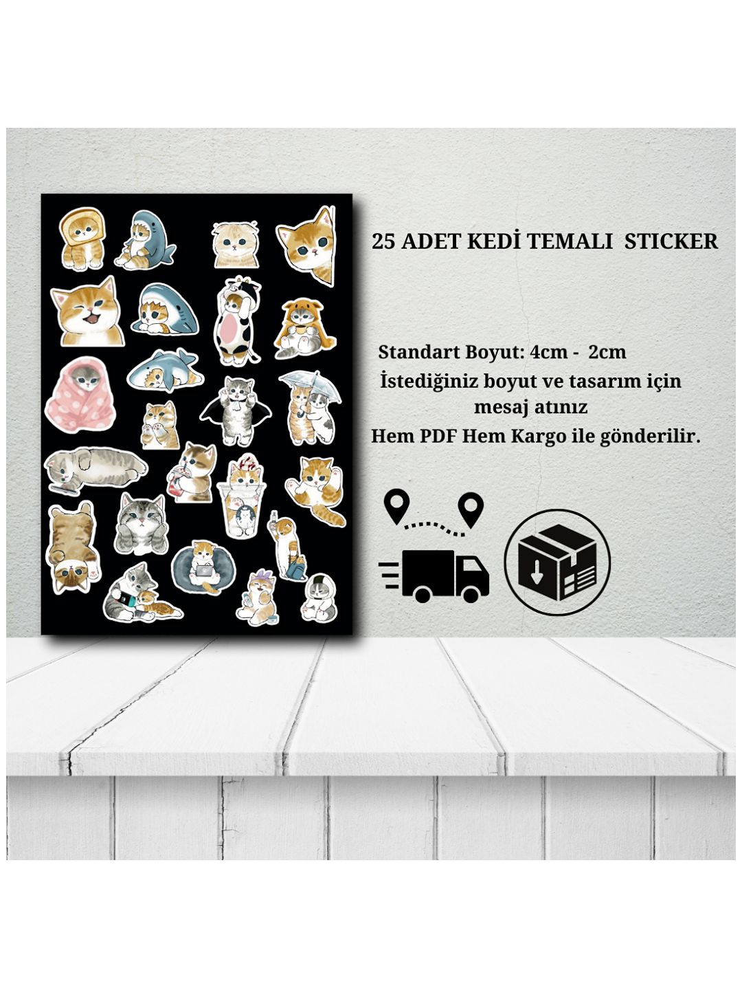 kedi-temali-sticker-siyah