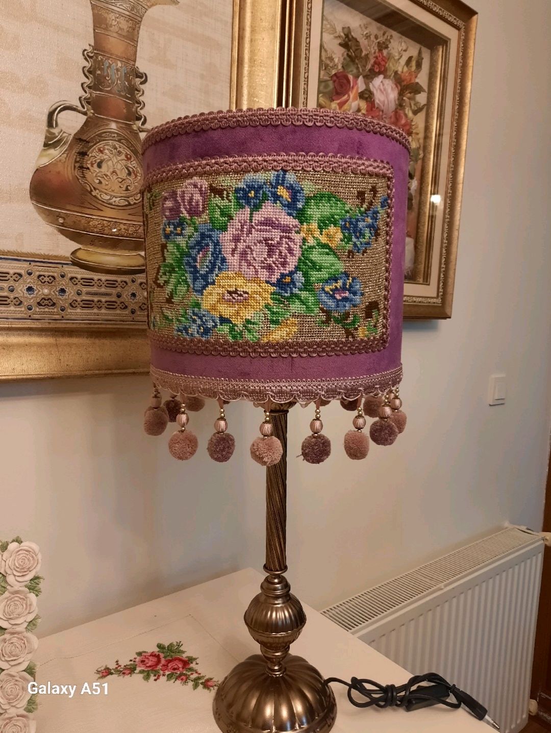 goblen-isleme-abajur-elektrik-mor-rengi