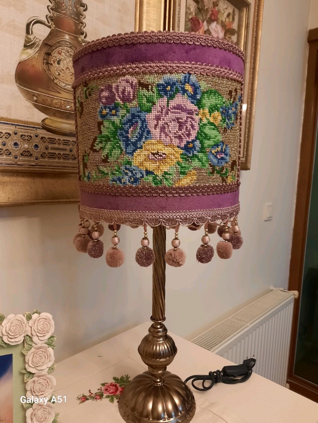 goblen-isleme-abajur-elektrik-mor-rengi