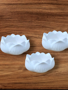 3 Adet Lotus Mumluk Ve Dekoratif Sunum Seti 

