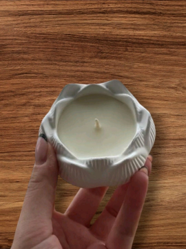 Portakal Kokulu Lotus Mum Beyaz