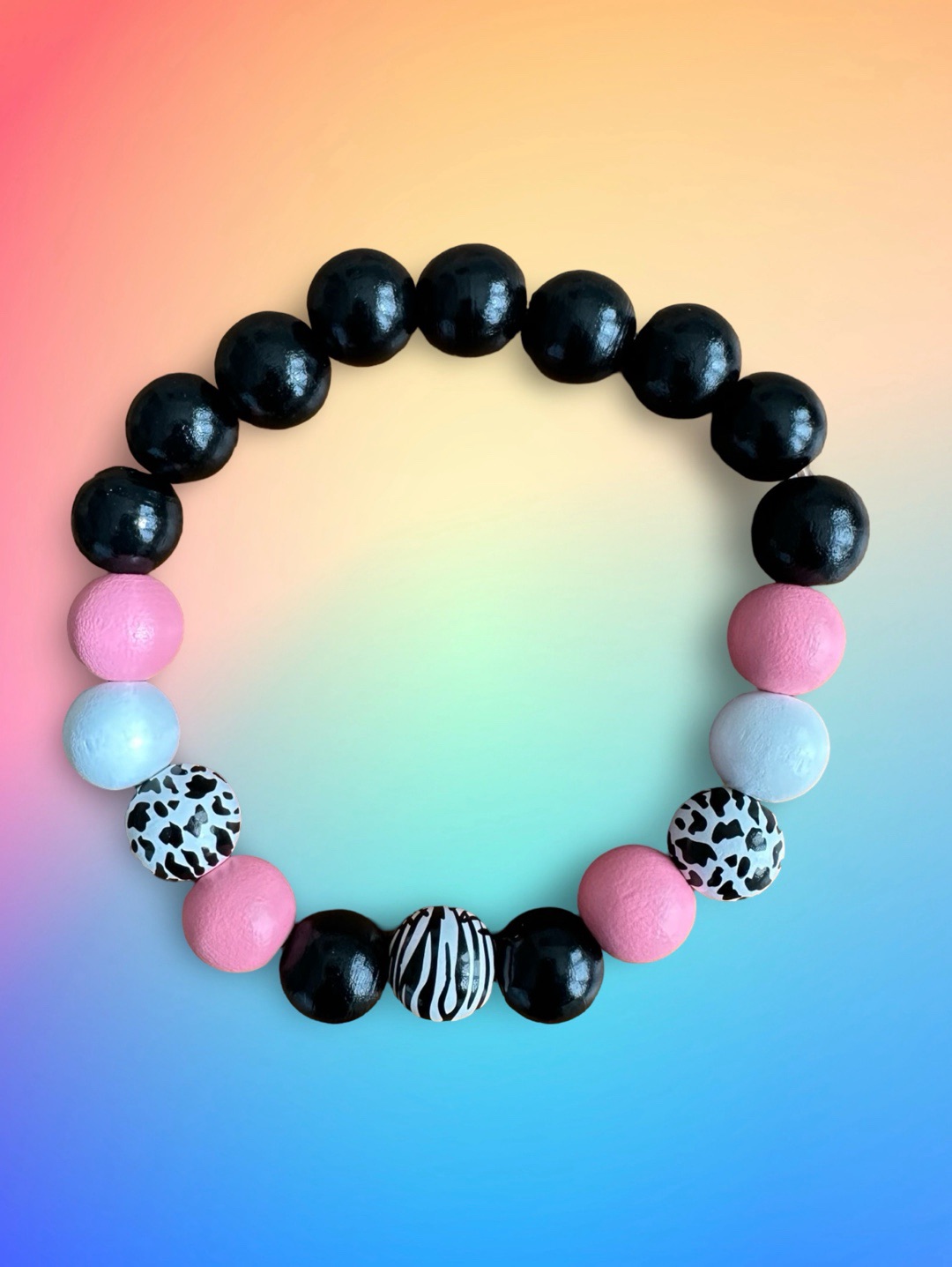 kedi-kopek-ahsap-boncuklu-kolye-zebra-pembe-siyah