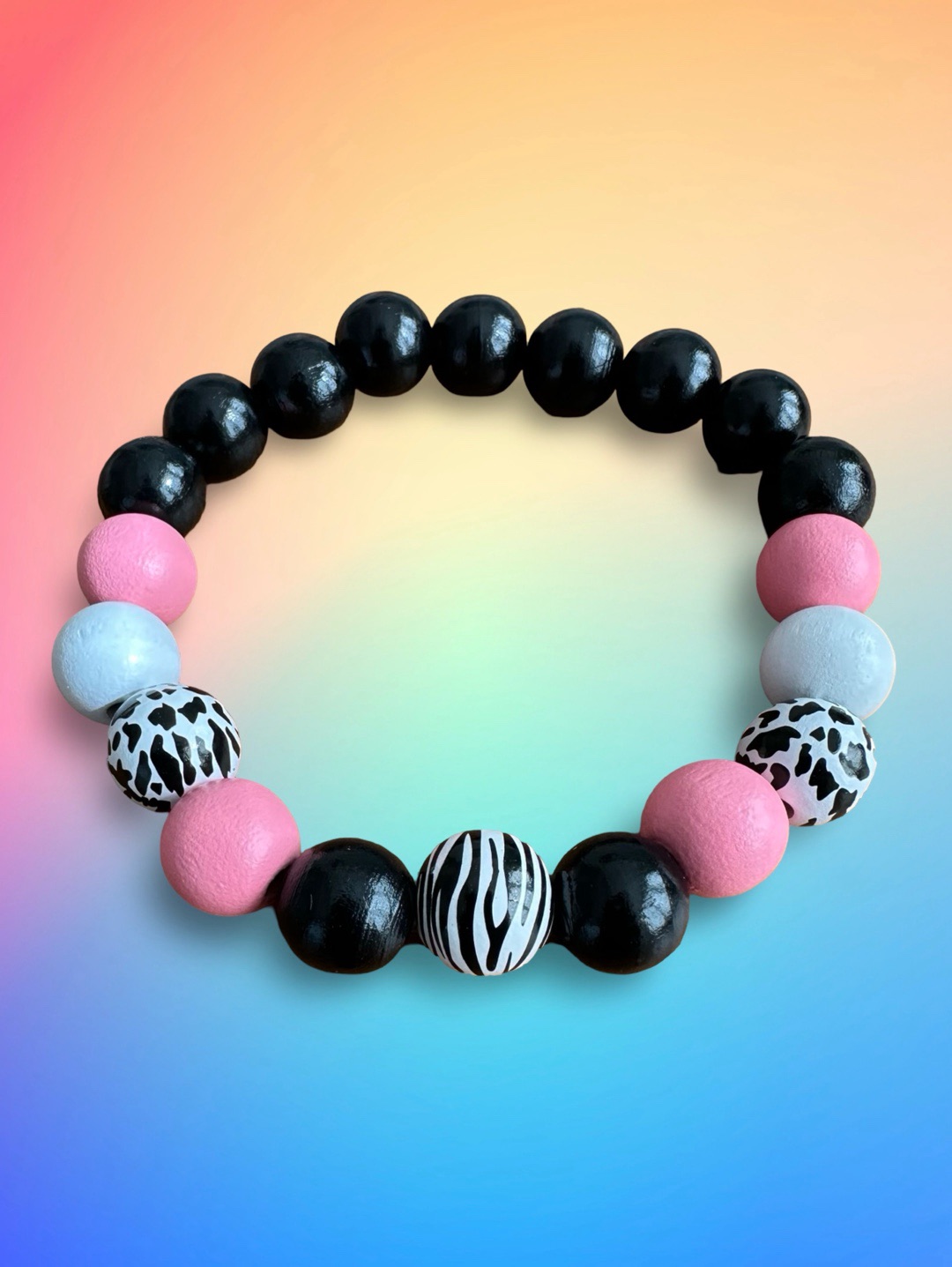 kedi-kopek-ahsap-boncuklu-kolye-zebra-pembe-siyah