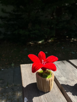 Şönil Çiçek Kırmızı