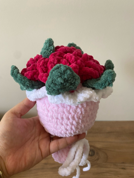 Kadife Gül Buketi Pembe