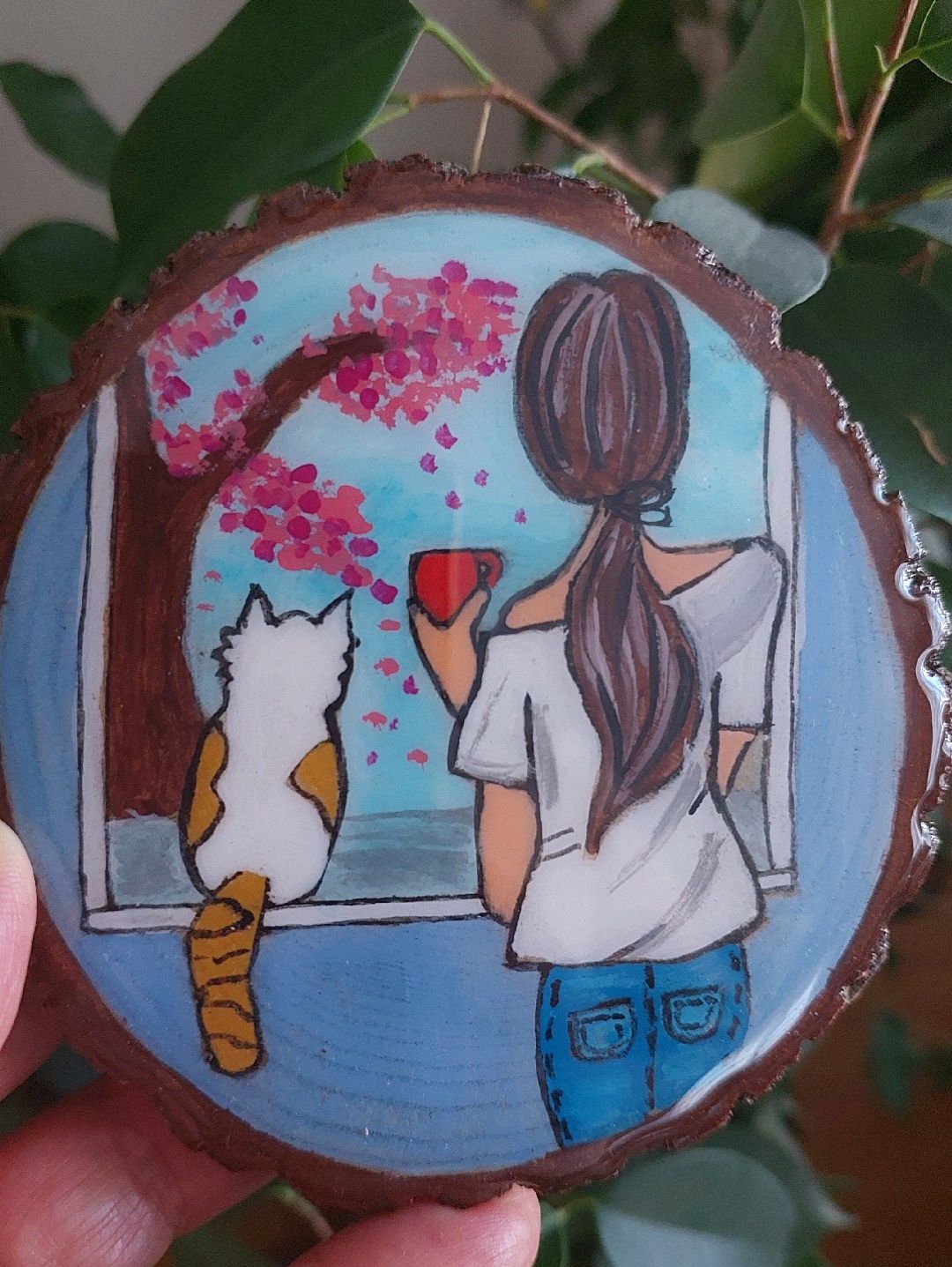 kedi-ve-kiz-bardak-altligi-cok-renkli