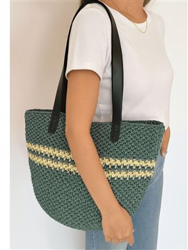 Byehandmade El Yapımı Gri Omuz Çantası Gri