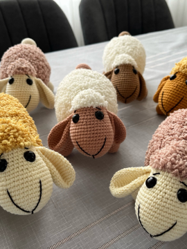 Kuzucuk 6 Adet Amigurumi Oyuncak  Çok Renkli