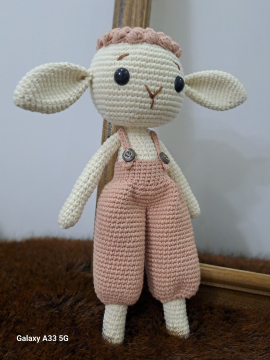 Kuzucuk Amigurumi Oyuncak Uyku Arkadaşı Krem Rengi