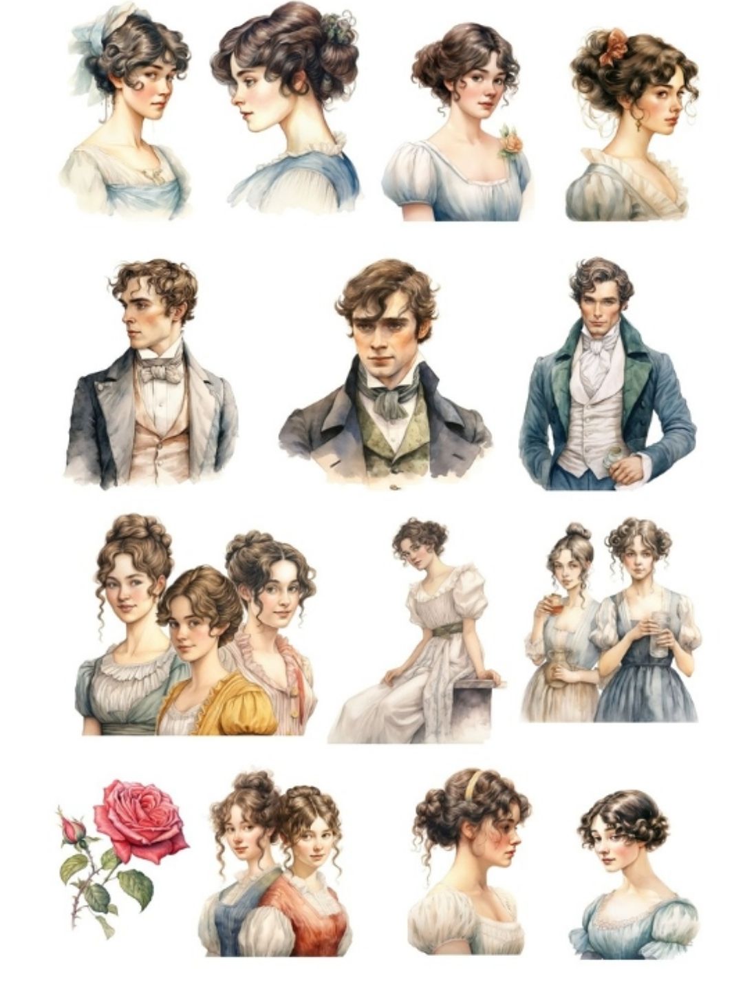 vintage-romanticism-sticker-cikartm-journal-scrapbook-cok-renkli