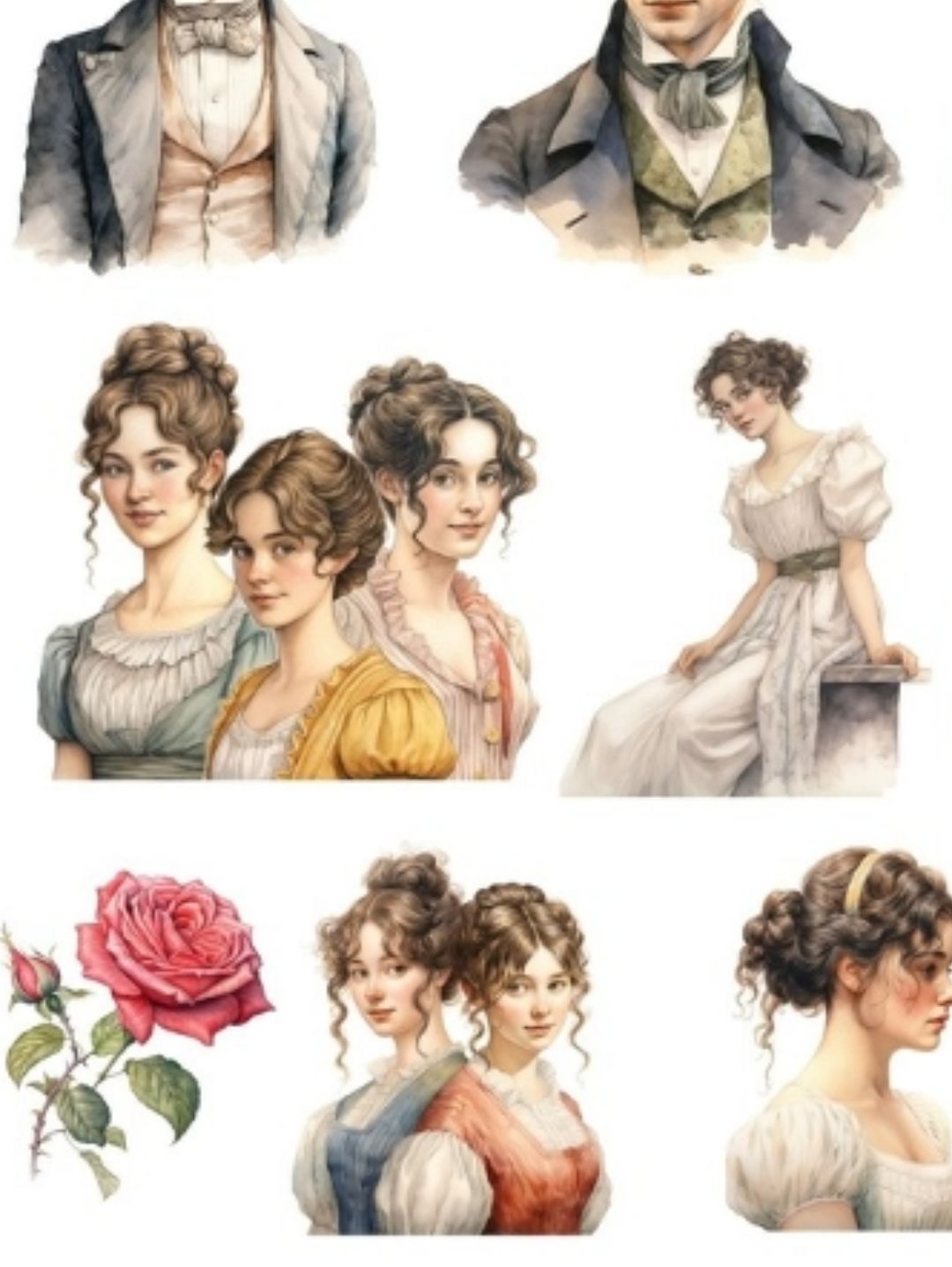 vintage-romanticism-sticker-cikartm-journal-scrapbook-cok-renkli