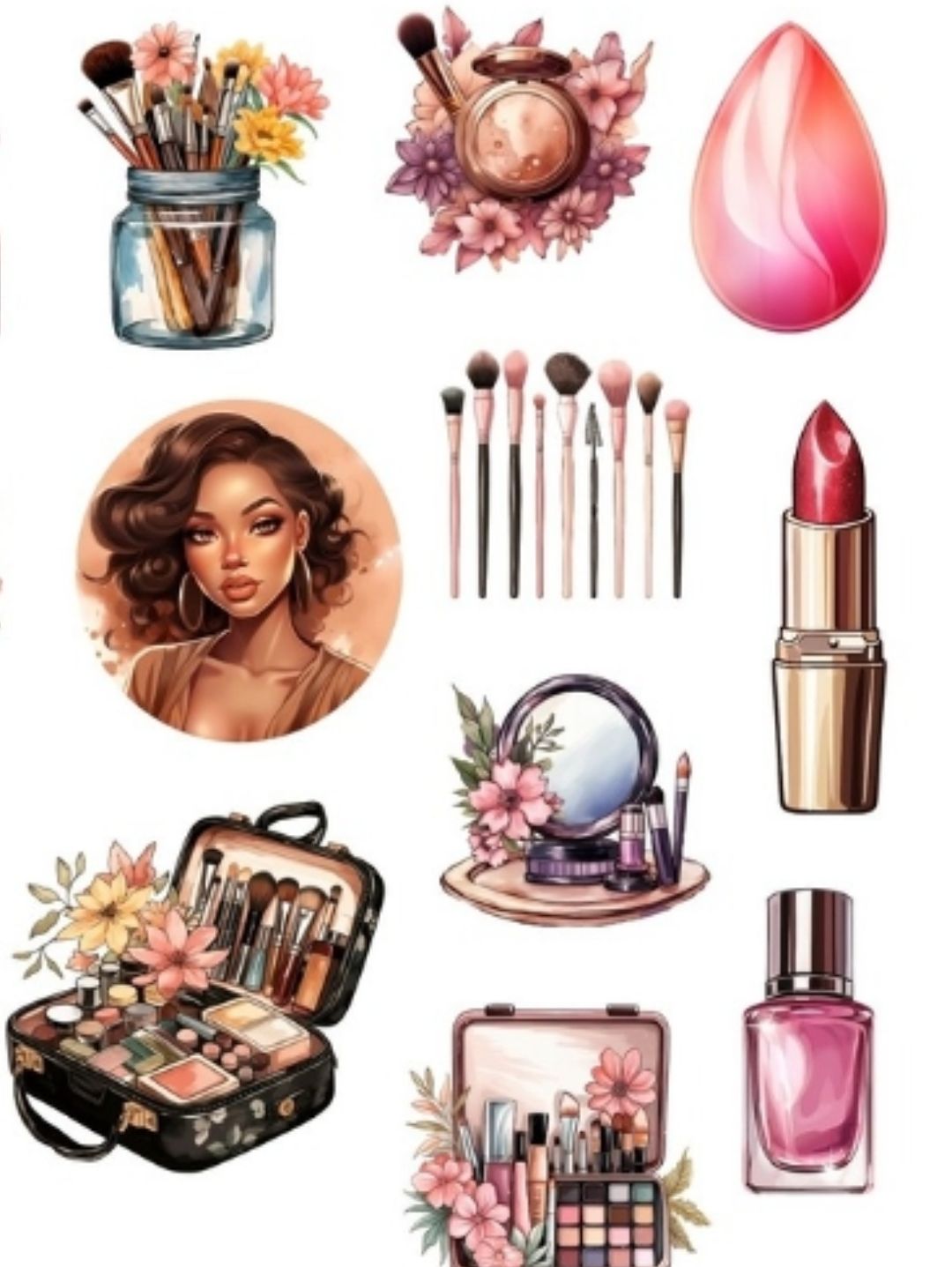 make-up-materials-sticker-cikartma-journal-kolaj-cok-renkli