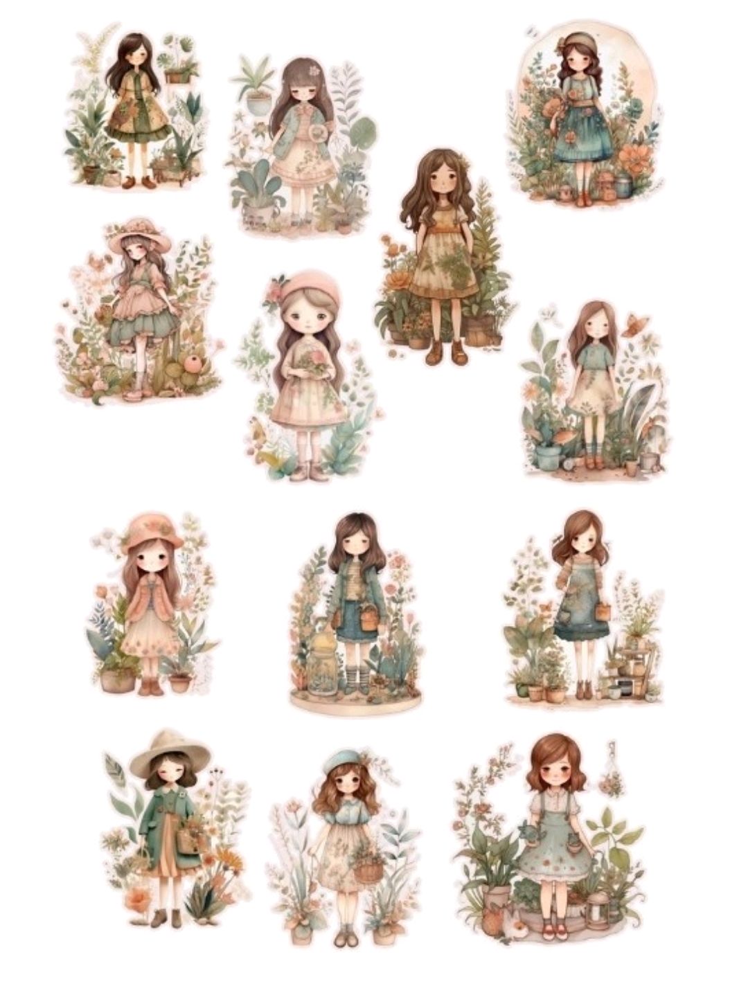 tasrali-kizlar-sticker-cikartma-cok-renkli