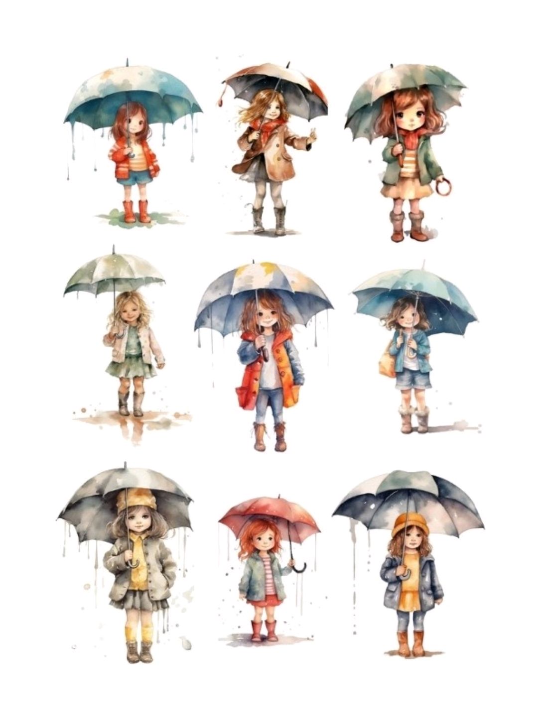 rain-sticker-cikartma-cok-renkli