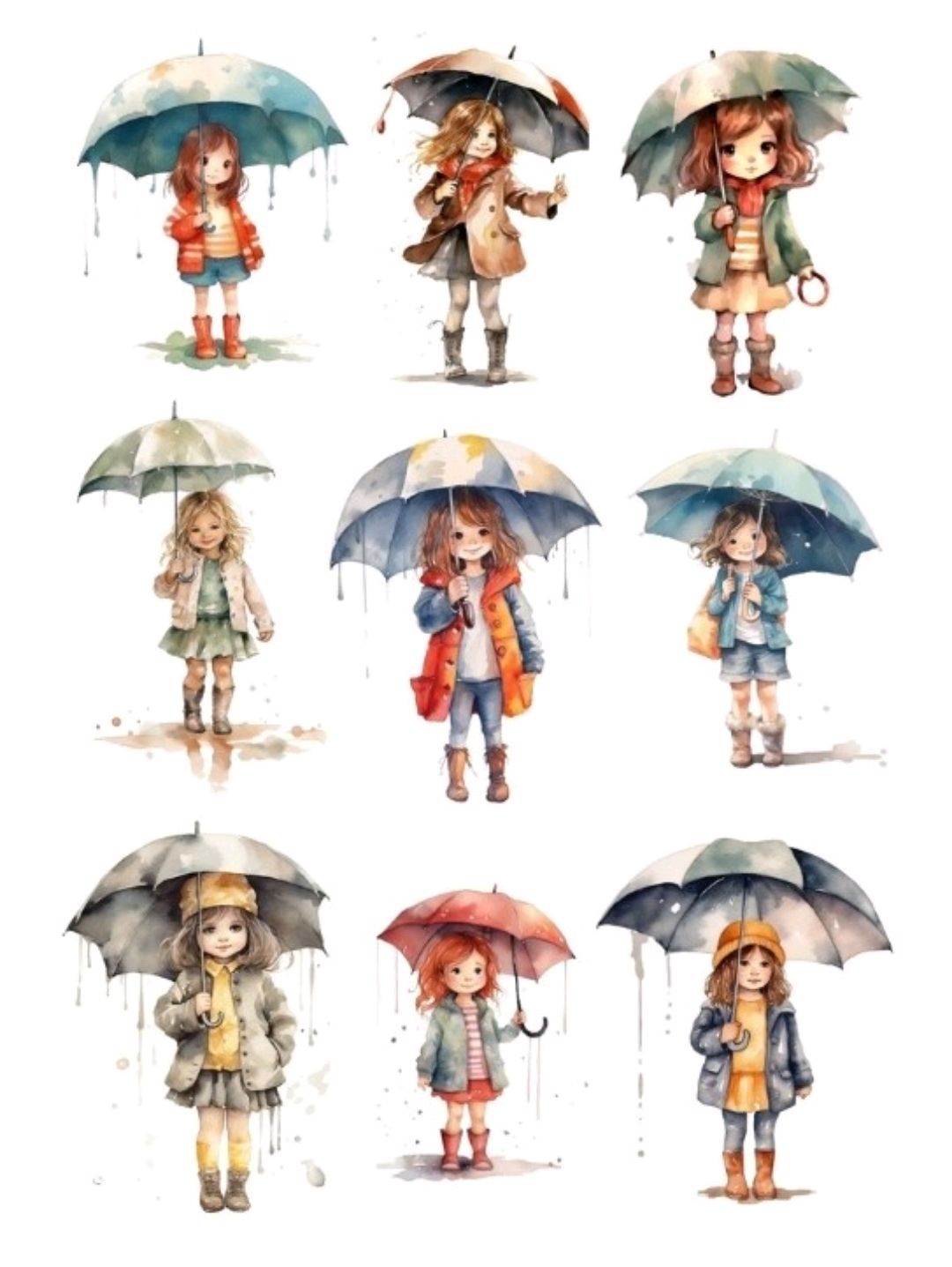 rain-sticker-cikartma-cok-renkli