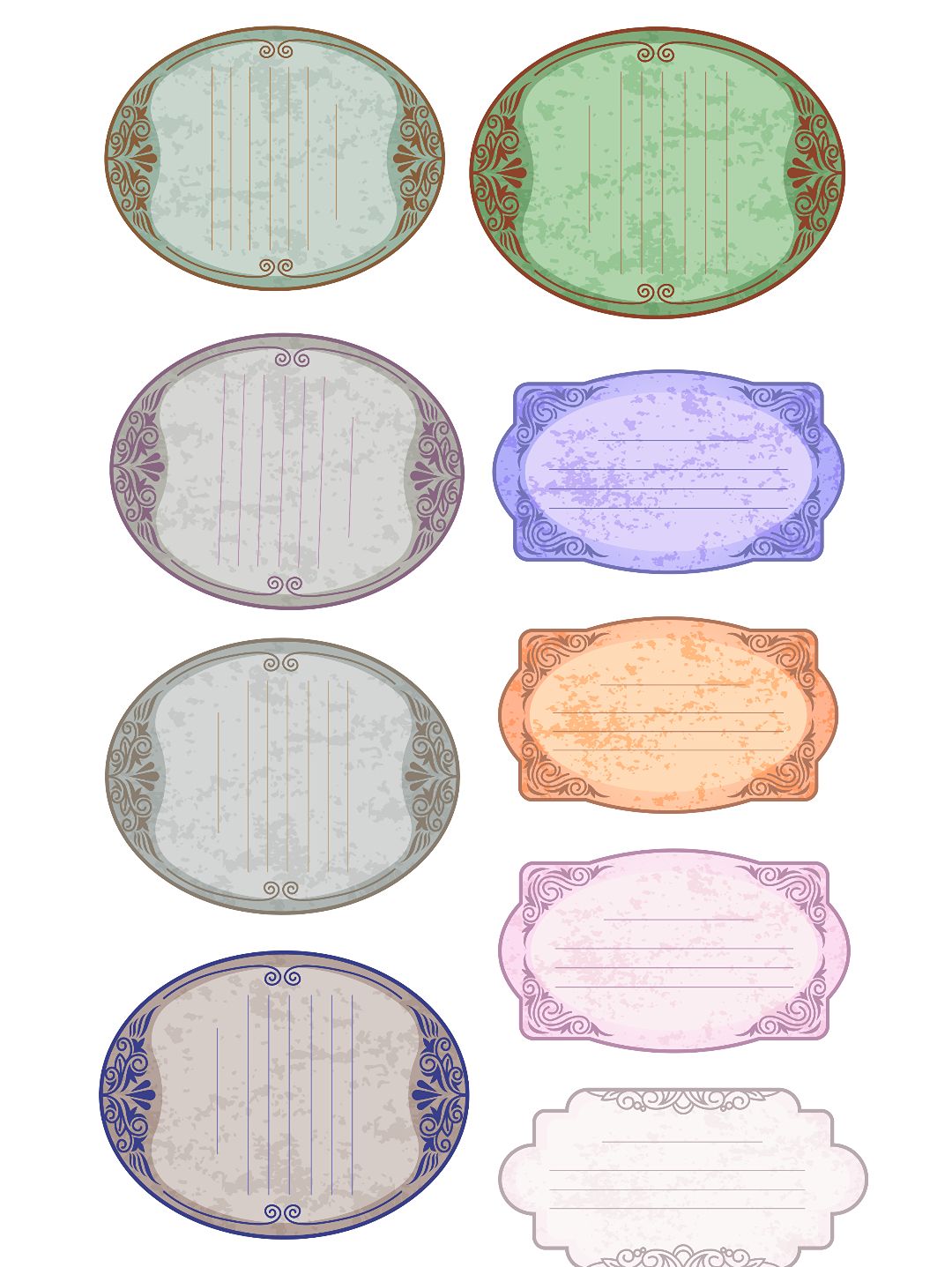 vintage-label-color-sticker-journal-cikartma-scrapbook-cok-renkli