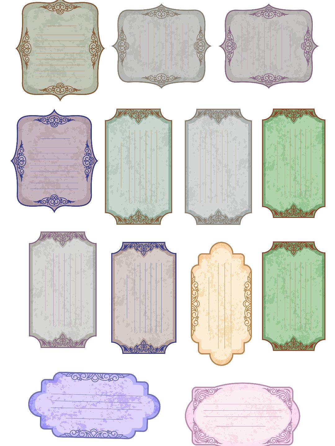 vintage-label-color-journal-cikartma-scrapbook-cok-renkli