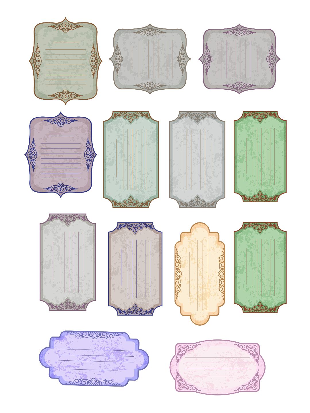 vintage-label-color-journal-cikartma-scrapbook-cok-renkli