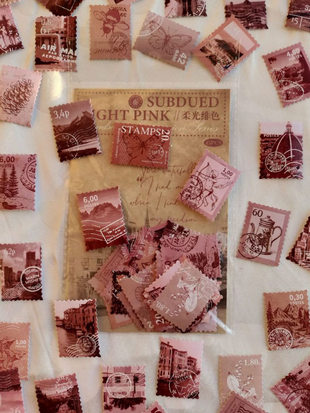 light-pink-postage-stamp-sticker-cikartma-pembe