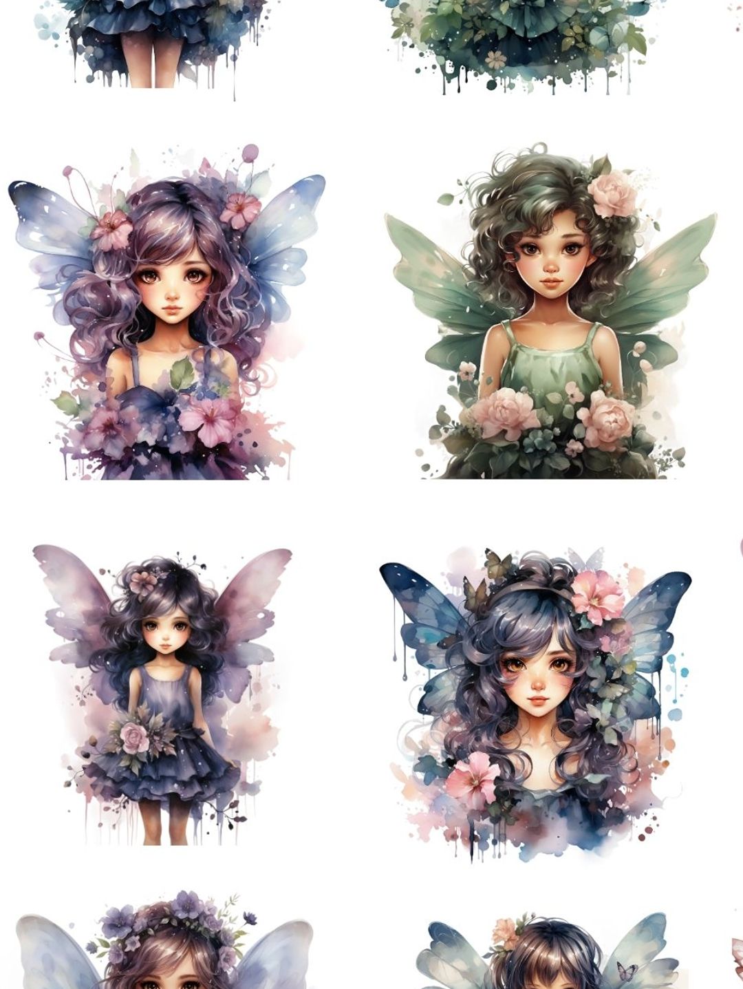 fairy-sticker-journal-cikartma-scrapbook-cok-renkli