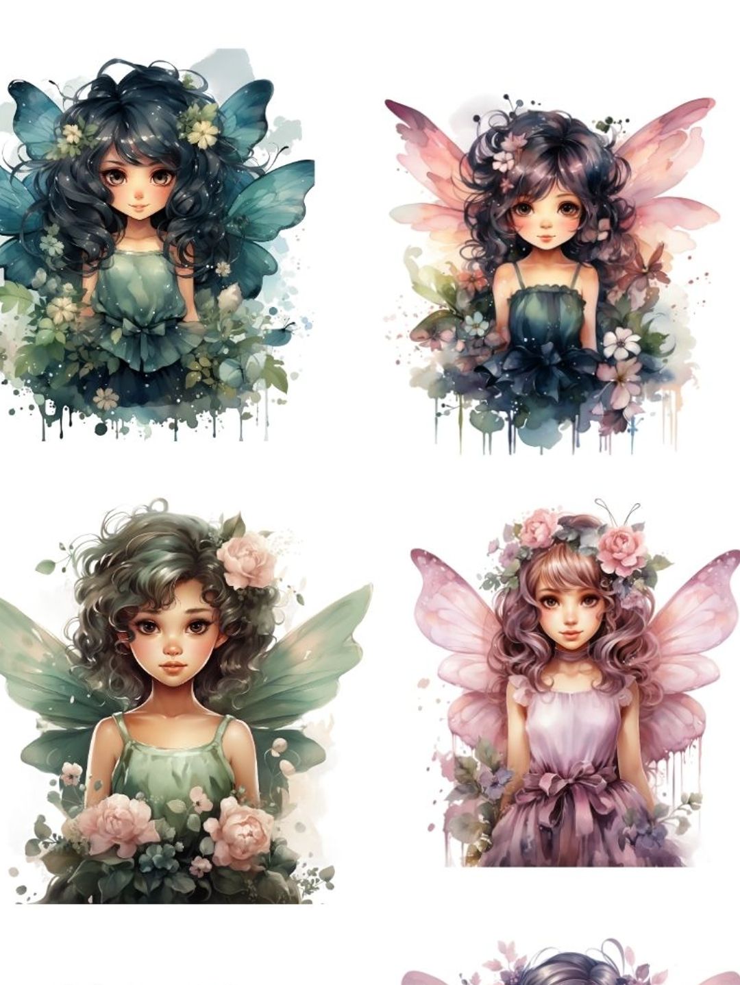 fairy-sticker-journal-cikartma-scrapbook-cok-renkli