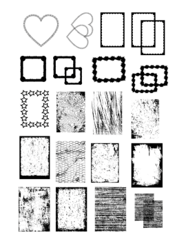 Abstract Black Lines Minimalist Sticker Journal Kolaj   Siyah