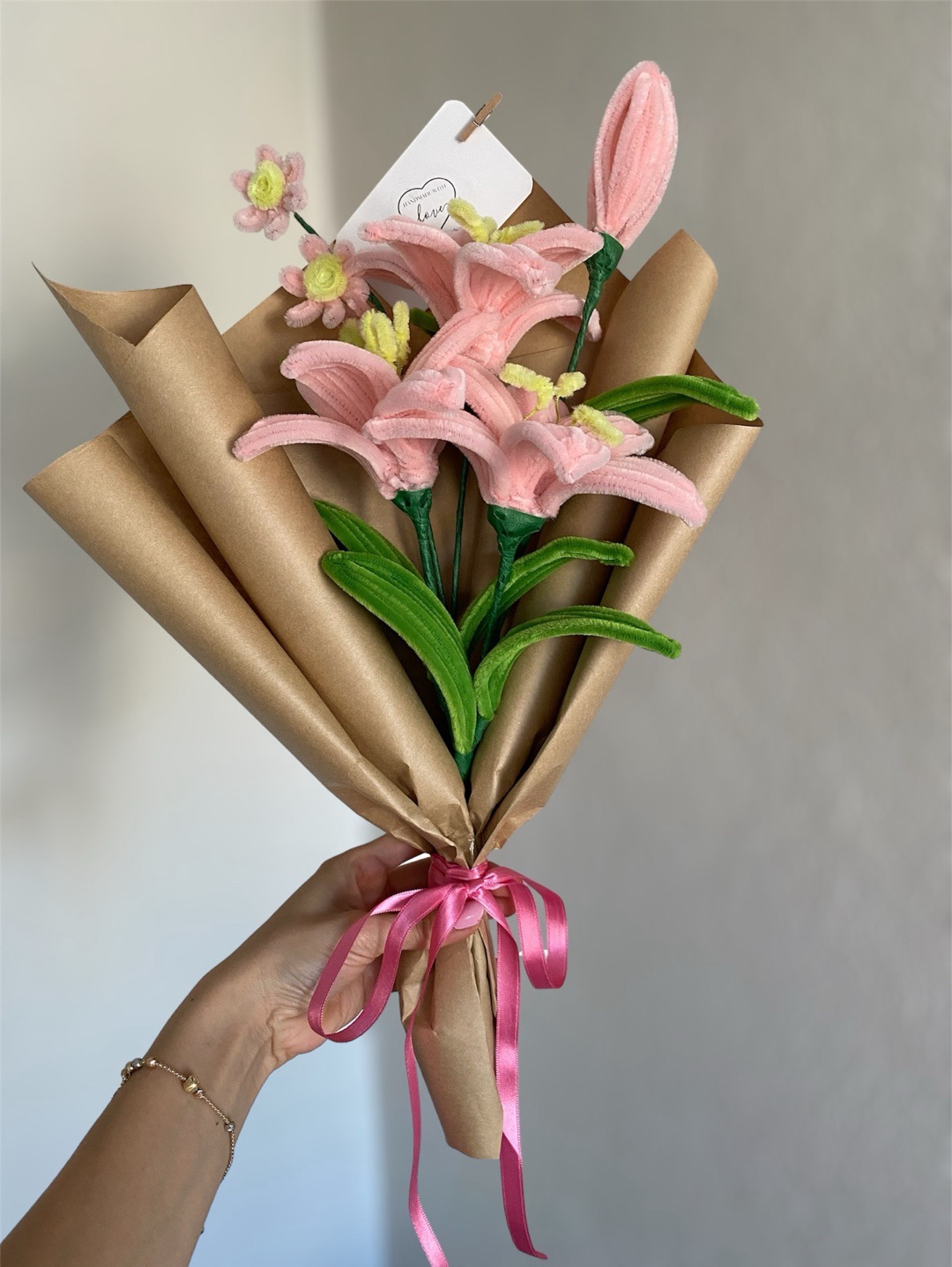 zambak-buketi-pastel-pembe