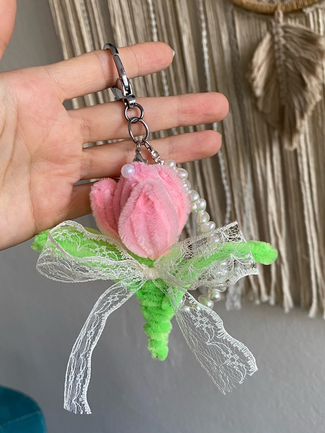 lale-anahtarlik-pembe