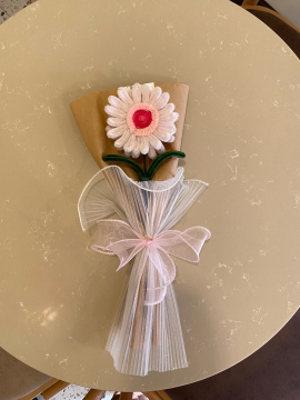 Gerbera Çiçeği Tekli Soluk Pembe
