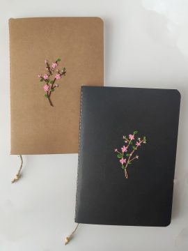 Kiraz Çiçeğim Defter Siyah