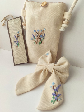 Lavanta Bahçesi Set 3 Krem Rengi