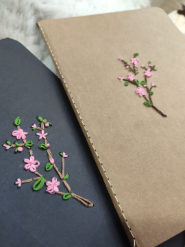 Kiraz Çiçeğim Defter Kahverengi