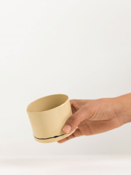 Wine Cup - Blackline Bej