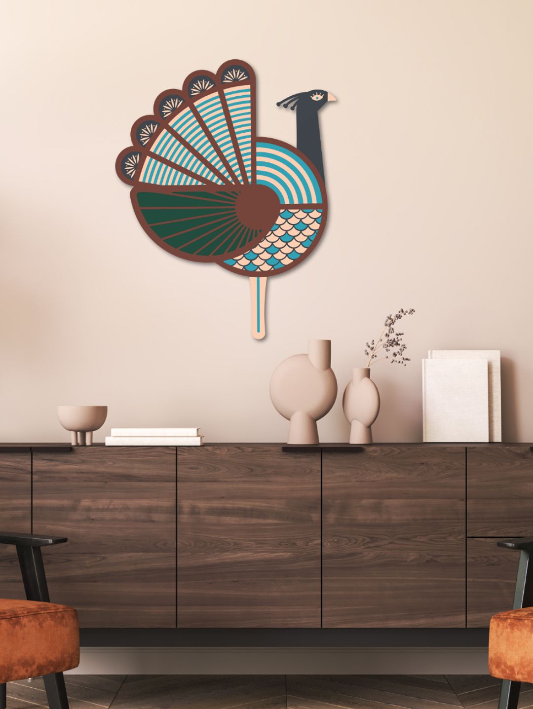 ahsap-tavus-kusu-sanati-ev-ofis-kafe-duvar-dekoru-cok-renkli
