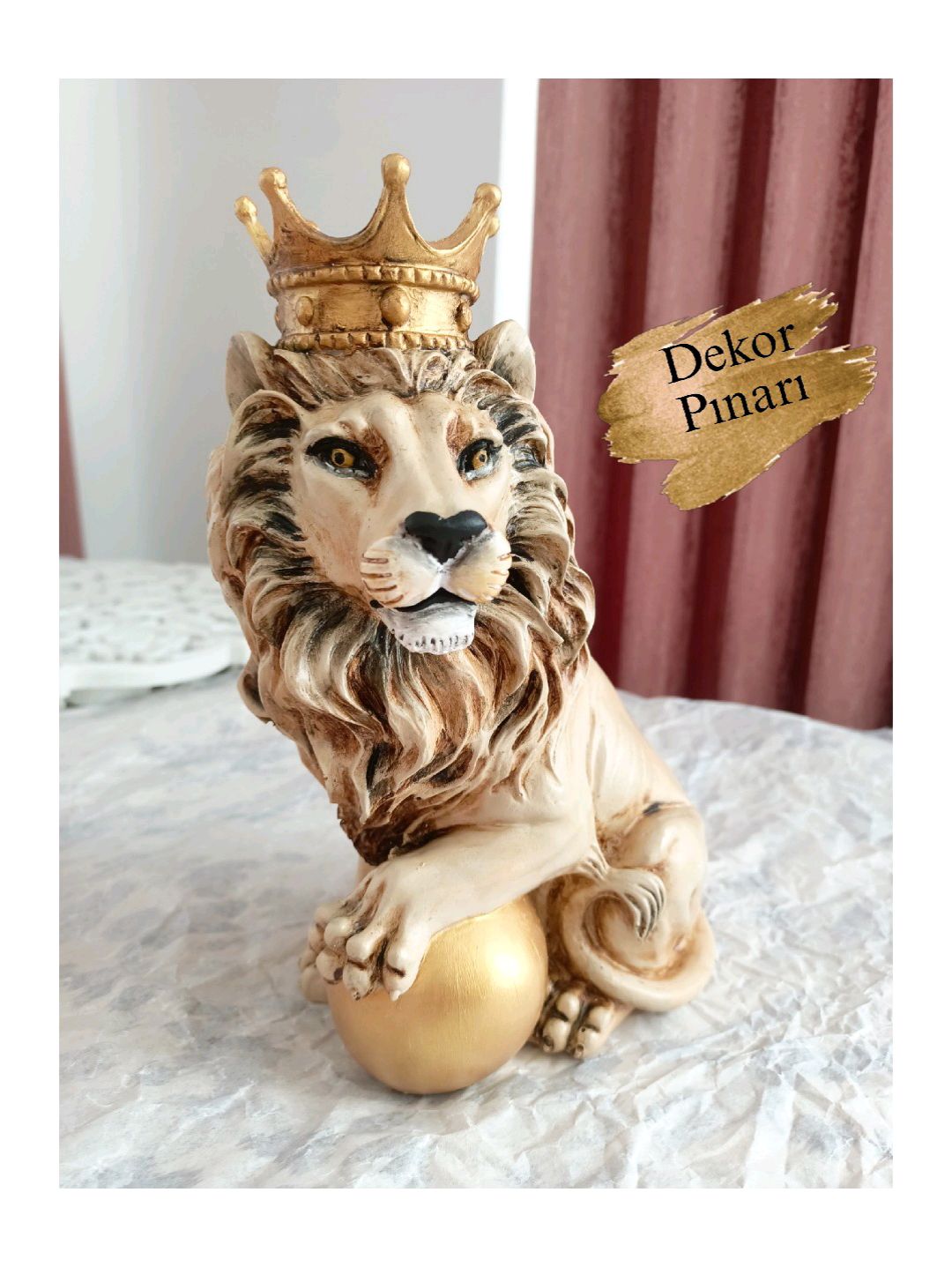 dekoratif-aslan-heykeli-kahverengi