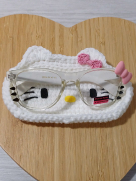 Hello Kitty Gözlük Tutucu Beyaz