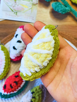 Peluş Meyve Dilimi Anahtarlık Çanta Süsü Adet Sarı