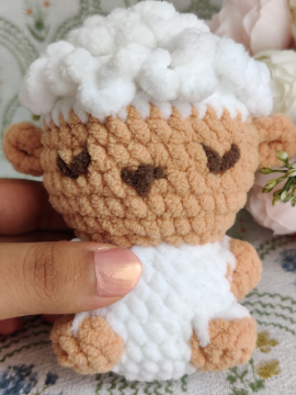 Kuzu Amigurumi Oyuncak Beyaz