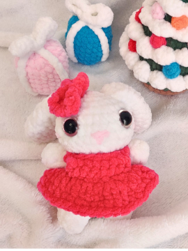 Pakize Tavşan Amigurumi Oyuncak  Pembe