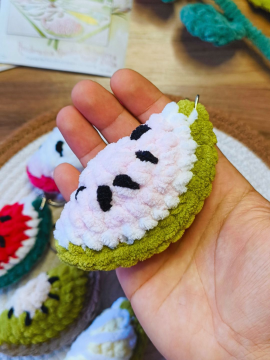 Peluş Meyve Dilimi Anahtarlık Çanta Süsü Adet Pembe