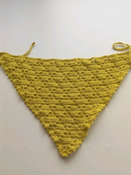 El Örgüsü Yazlık Bandana Hardal Rengi