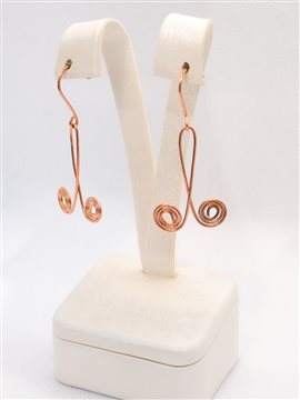 Spiral Sallantılı Bakır Küpe Bakır Rengi