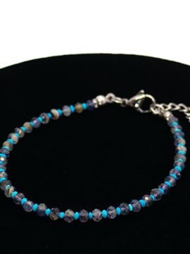 Firuze Ve Safir Doğal Taşlı Bileklik Mavi