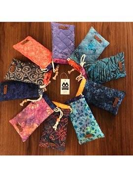 Büzgülü Gözlük Kılıfı Batik Kırmızı