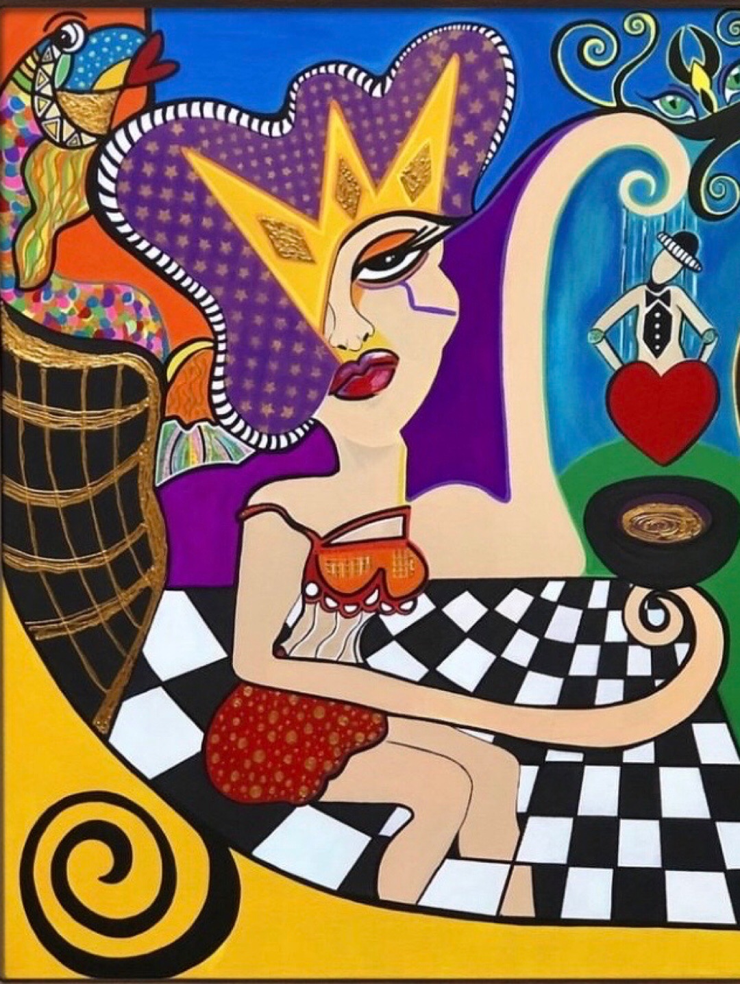 queen-of-chaos-akrilik-boyama-tablo