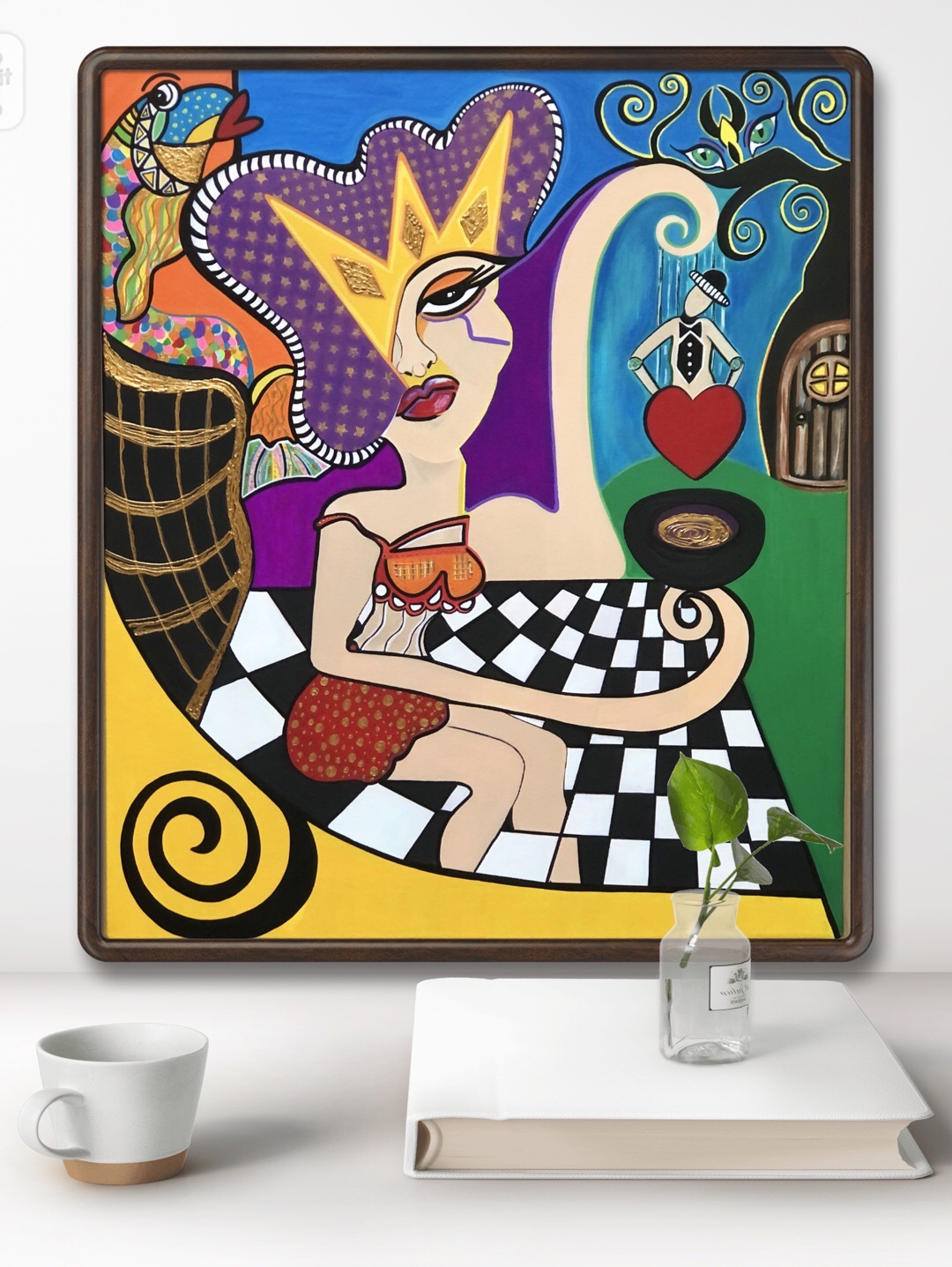 queen-of-chaos-akrilik-boyama-tablo