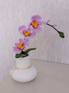  Saksılı Veya Saksısız Dekoratif Ve Hediyelik El Yapımı Orkide Lila
