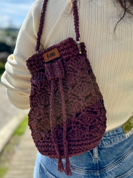 Burgundy Mini Pouch Omuz Çantası Bordo