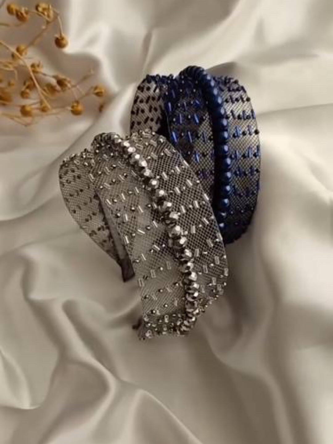 pearl-tulle-kristal-tas-islemeli-lacivert-tul-tac---sac-bandi