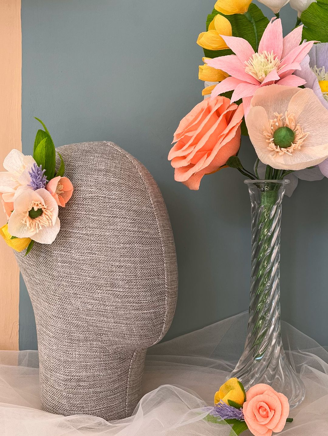 island-bloom-sac-aksesuari-kagit-cicek-sanati-pembe